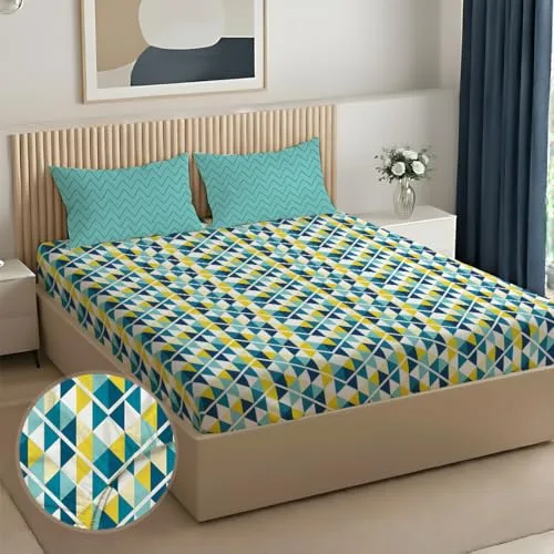 Livspace Bedsheet for Double Bed Queen Size | 78 x 60 Inches at ₹393