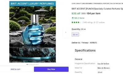 BRIT ACCENT Eau de Parfum - 30 ml at ₹64
