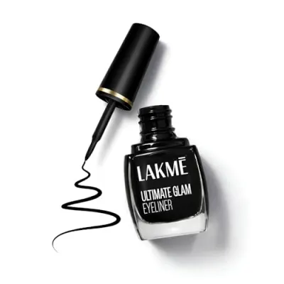 Lakme Ultimate Glam Eye Liner, Semi Matte, Quick drying, Water resistant & Smudgeproof Eye Liner, Black, 9ml at ₹89