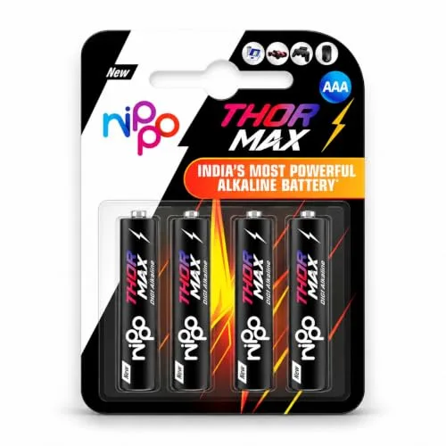 Nippo Thor MAX AAA Alkaline Battery (Pack of 4) at ₹99