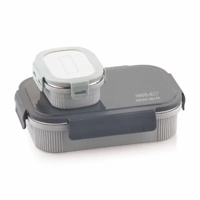 WARMEO MICROMATE Microwave-Safe Stainless Steel Lunch Box at ₹449