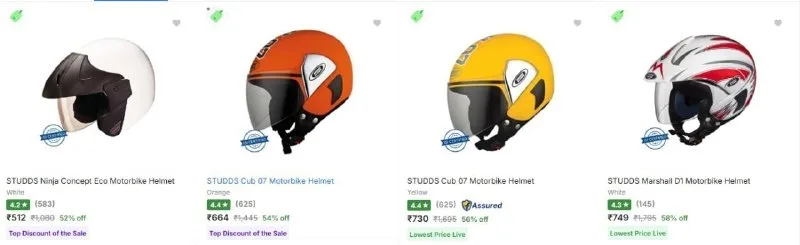 Upto 58% Off - Studds Biker Helmets