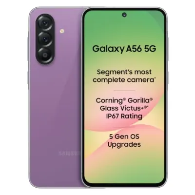 Samsung Galaxy A56 5G Mobile (Awesome Violet Glow, 8GB, 256GB) at ₹35,999