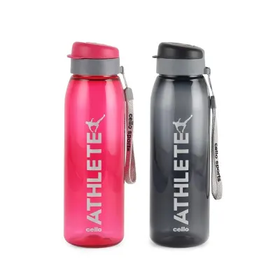 CELLO Athlete Water Bottles Set of 2 Pcs For Daily Use, 800 ml Each Multicolor at ₹149