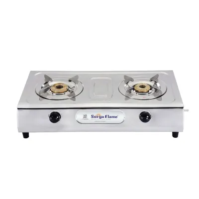 Surya Flame Majestic 2 Burner Stainless Steel Gas Stove at ₹2,299