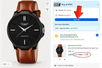 Classic Analog Watch at ₹204