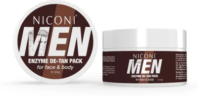 NICONI Men Enzyme De-Tan Pack for Face & Body (300g) at ₹1,251