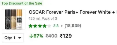 Deodorant (Pack of 3) at ₹129