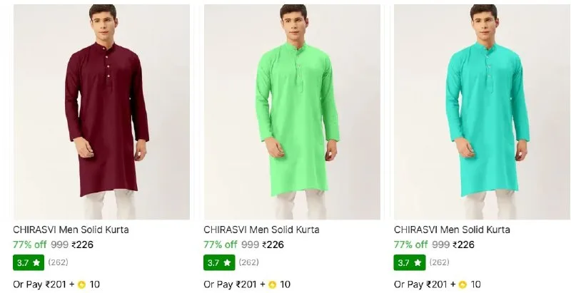 Men's Kurta from ₹226