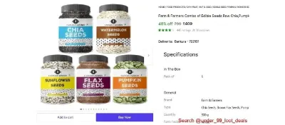 Farm & Farmers Combo of Edible Seeds at ₹409