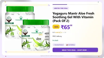 YOGAGURU MANTR Aloe Fresh Soothing Gel at ₹65