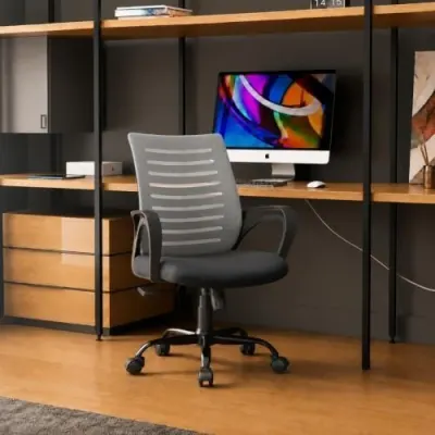 CELLBELL Desire C104 Ergonomic Mesh Office Chair for Home & Office | Mid Back Computer Chair with Adjustable Support, Smart Tilt Lock, Heigh at ₹2,754