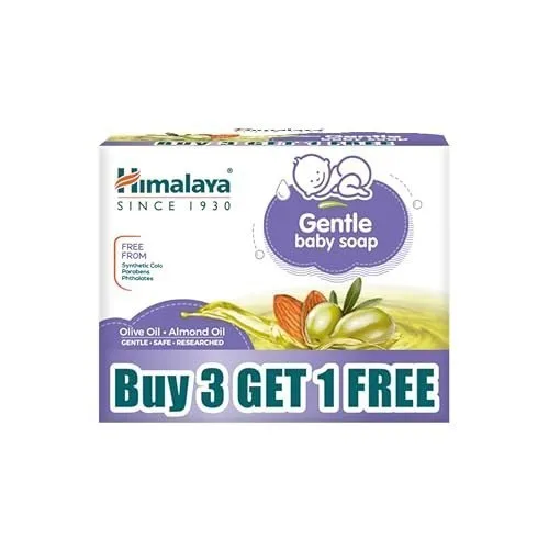 Himalaya Gentle Baby Soap for Newborns | No Post Bath Dryness | B3G1 FREE - 125g | Gentle Cleansing With Phyto-Oil Complex of 100% Natural O at ₹158