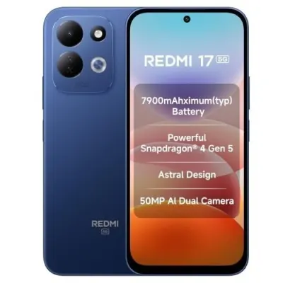 Redmi 17 5G (Endless Blue, 6GB RAM, 128GB ROM) | 7900mAh Battery + 45W Fast Charging | 6.9" 120Hz Adaptive Display at ₹22,748
