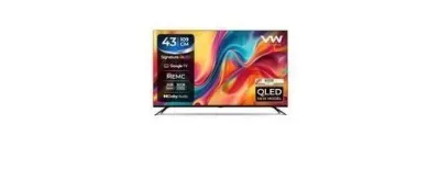 VW (43 Inches) 4K Ultra HD Smart QLED Google TV at ₹19,999