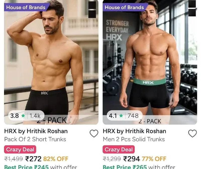 Mast&Harbour + Roadster + HRX _ Boxer, Briefs Under 329