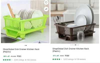 Bitiy | Dish Drainer Kitchen Rack at ₹183