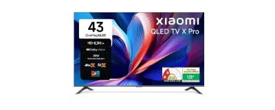 Xiaomi (108 cm) 43 inch X Pro 4K QLED | Dolby Vision & HDR10+| Filmmaker Mode|Gemini AI| Google TV at ₹28,999