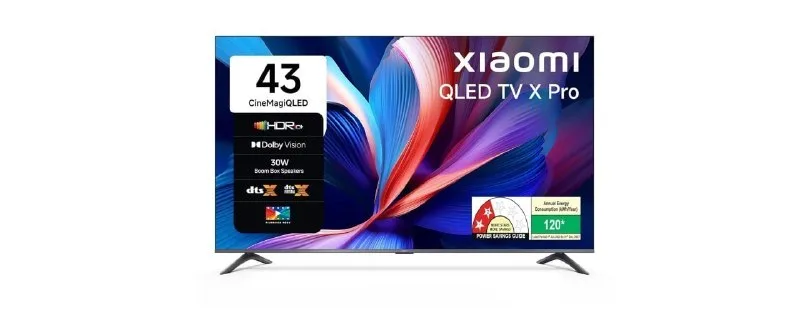 Xiaomi (108 cm) 43 inch X Pro 4K QLED | Dolby Vision & HDR10+| Filmmaker Mode|Gemini AI| Google TV at ₹28,999