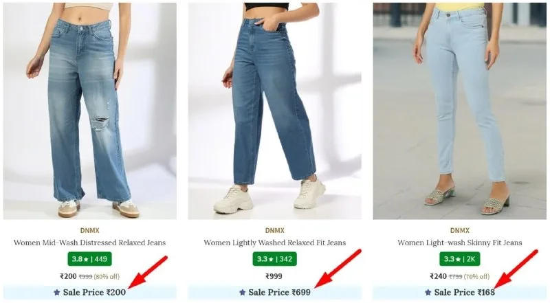 Jeans & Jeggings from ₹200