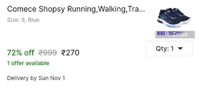 Comece Shopsy Running at ₹270