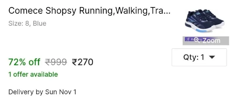 Comece Shopsy Running at ₹270