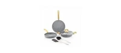 Amazon Basics Granite Finish Non Stick 5 Pcs Induction Base at ₹945