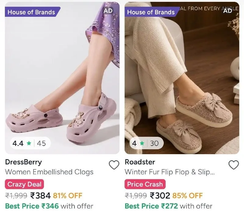 MYNTRA FOOTWEAR STEALS