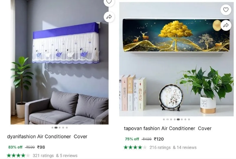 dyanifashion Air Conditioner Cover at ₹98