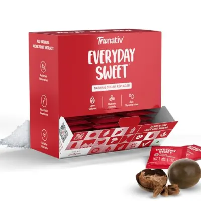 Trunativ Everyday Sweet | Erythritol & Monk Fruit Sweetener Powder | Zero-Calorie Sugar Substitute | 1:1 Sugar Replacer for Cooking & Baking at ₹285