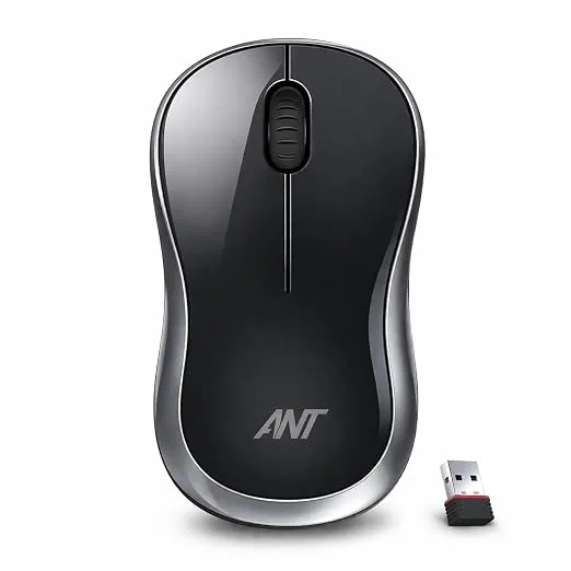 Ant GLOBE15 Wireless Mouse |2.4GHz High-Speed Connectivity |1200 DPI Optical Tracking |12M Battery Life |10m Range USB Plug & Play, Lightwei at ₹199