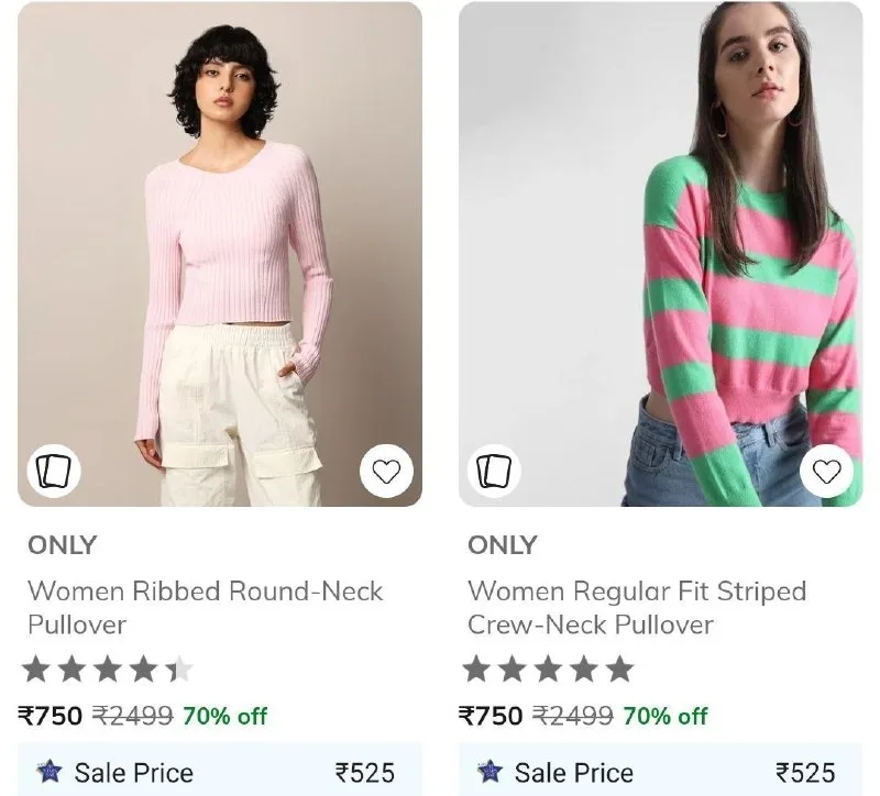 Upto 70% Off Vero Moda & ONLY Women's Clothing