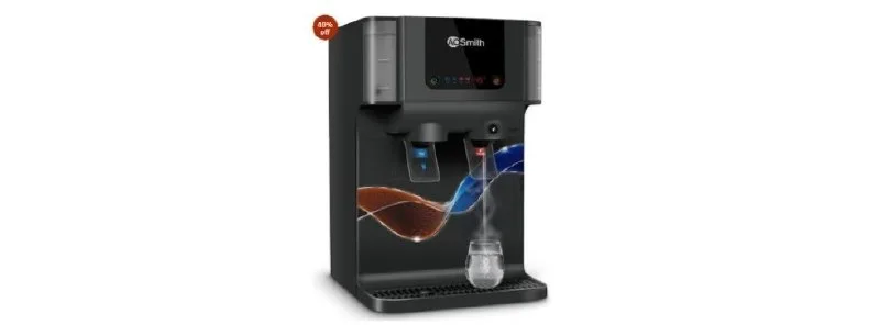 AO Smith Z9 Pro Black RO Water Purifier For Home | Ambient & Instant Hot | Copper + Alkaline Water Filter | 100% RO Purifier with Silver She at ₹14