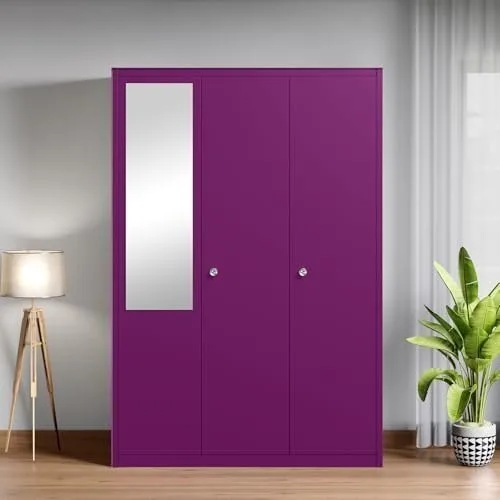Interio by Godrej Axl 3-Door Steel Almirah with Mirror at ₹29,340