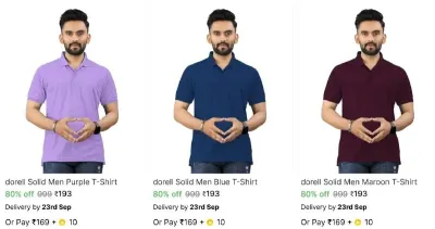 Dorell Men's T-Shirts at ₹193