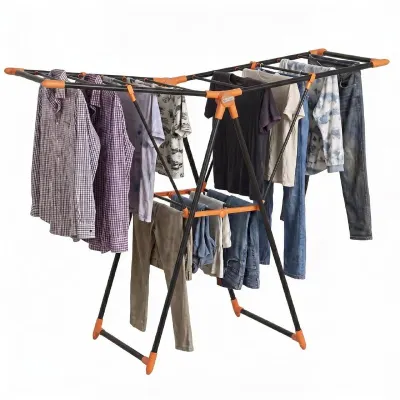 BonKaso Breeze Foldable Cloth Drying Stand, 137 x 50.5 x 95 cm, 3 kg at ₹1,129
