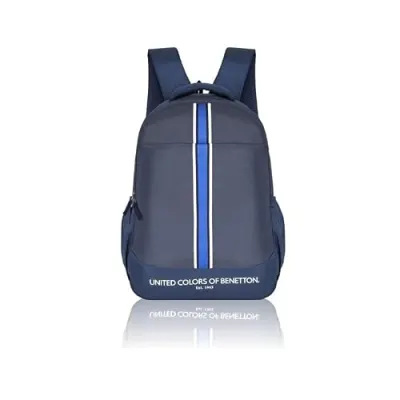 UNITED COLORS OF BENETTON Unisex Laptop Backpack Sonic | Dual-Tone Heavy-Duty Fabric | Padded Laptop Sleeve | Sporty Webbing | Spacious Back at ₹549