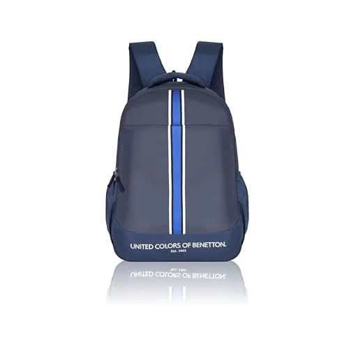 UNITED COLORS OF BENETTON Unisex Laptop Backpack Sonic | Dual-Tone Heavy-Duty Fabric | Padded Laptop Sleeve | Sporty Webbing | Spacious Back at ₹549