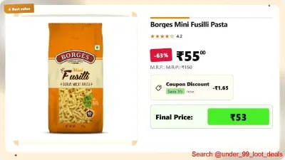 Borges Mini Fusilli Pasta at ₹53