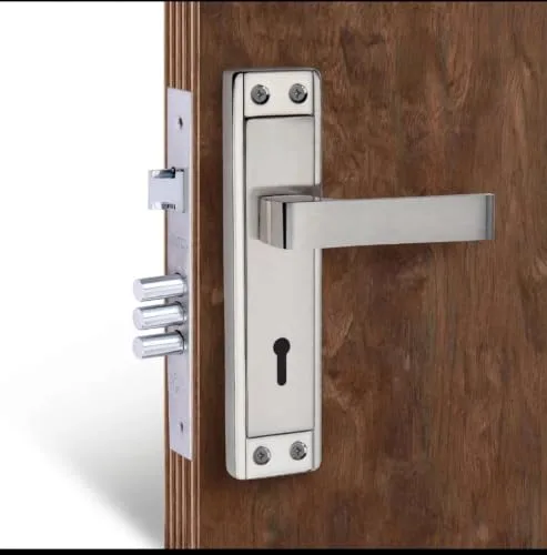 Milton Iron Mortise Lock Set with Lock Handle, Finish, SS K-115 at ₹399