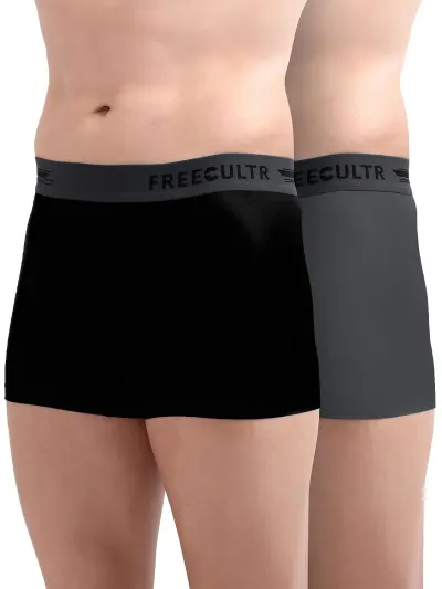 Freecultr Men's Micromodal Airsoft Trunk (Pack Of 2) at ₹319