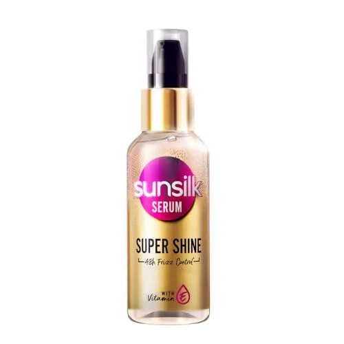 Sunsilk Super Shine Hair Serum for Dry Frizzy Hair with Vitamin E Nourishment, 48 Hour Frizz Free, Non-Sticky, 45ml at ₹94