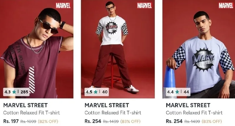 Marvel Street Clothing from ₹197