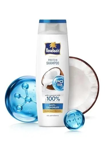 Parachute Advansed Anti-Dandruff Shampoo with Coconut Milk & PO Tech | Up to 100% Dandruff protection | for Strong Healthy Scalp | Paraben f at ₹100