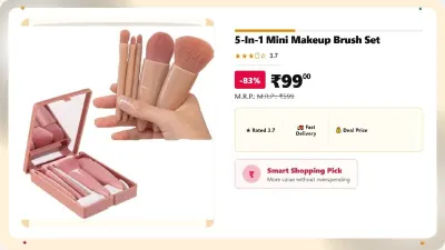 5-In-1 Mini Makeup Brush Set at ₹99