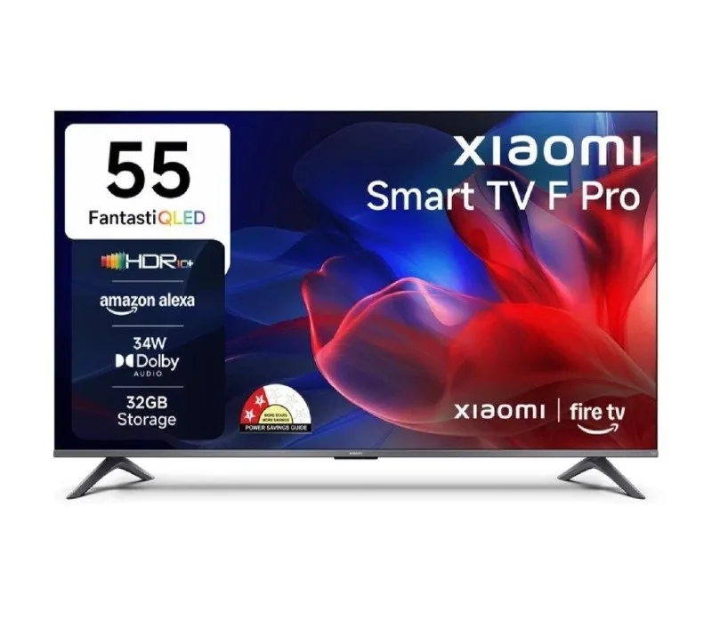 Xiaomi F Pro 138 cm (55 inch) QLED Ultra HD (4K) Smart Fire TV with 34W Box Speakers | Dolby Surround Sound| 32GB Storage | Filmmaker Mode|  at ₹28,74
