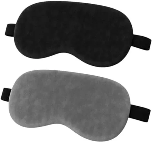 PACK OF 2 Eye Mask for Sleeping with Adjustable Strap Super Soft Sleep Masks Blind Fold for Comfortable Sleep Travelling Eye Pad for Girls B at ₹134