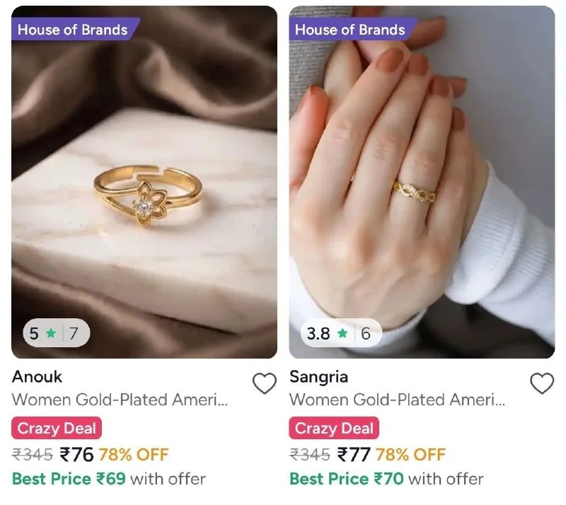 MYNTRA JEWELLERY STEALS under ₹99