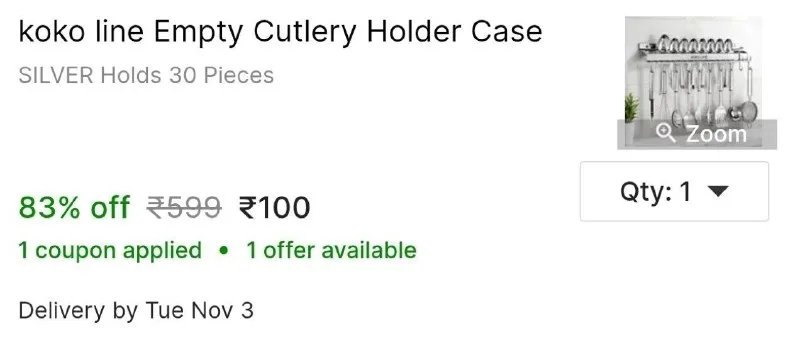 koko line Empty Cutlery Holder Case at ₹100