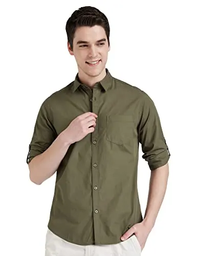 Symbol Men's Cotton Shirt | Casual | Plain | Full Sleeve | Summer - Regular Fit (Available in Plus Sizes) at ₹349